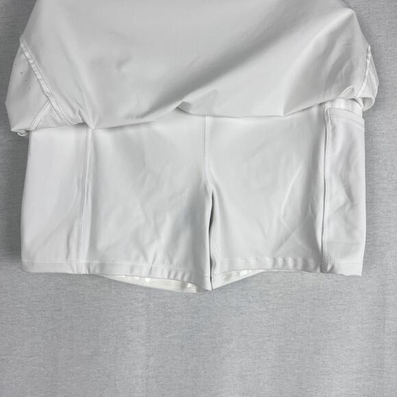 Athleta Skirt Run With it Skort White Tennis Prep Sporty Athleisure Preppy Golf - Picture 3 of 5